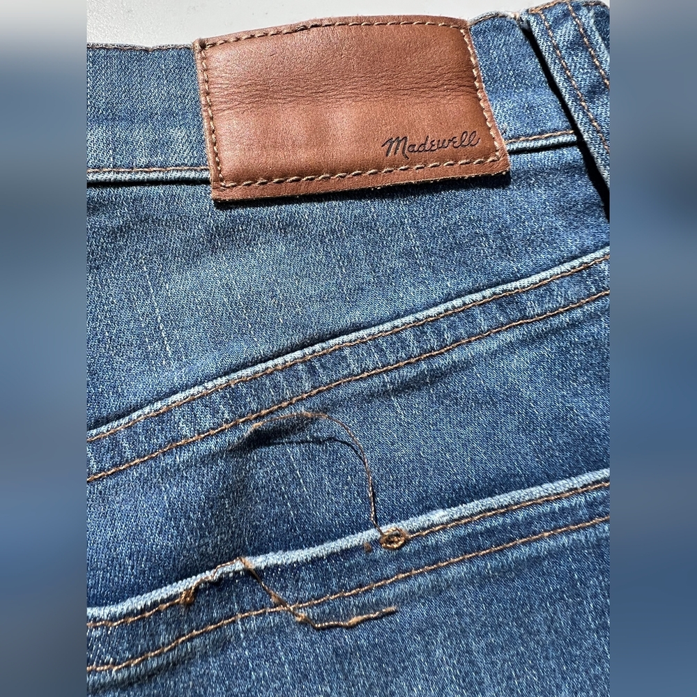 Madewell Women's Distressed Skinny Jeans - Blue - Picture 8 of 10